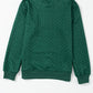 Blackish Green Merry And Bright Cable Knit Pullover Sweatshirt