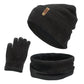 Winter Hat Scarf Gloves Set Women Thick Glove Beanies Ring Scarf  Girls Gift