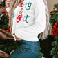 White Merry & Bright Round Neck Casual Sweater