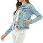 Spandex  Ladies  Casual Denim Jacket