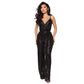 Sleeveless Open Back Solid Sequin Slim Fit Fashion Sling Jumpsuit