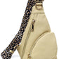 Leopard Strap Sling Backpack