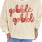 Apricot gobble gobble Pattern Drop Shoulder Sweatshirt