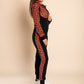 Segovia leopard print tracksuit set, red