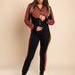 Segovia leopard print tracksuit set, red