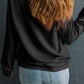 Black Fall Pumpkin Graphic Drop Shoulder Sweatshirt