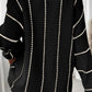 Striped V-Neck Long Sleeve Sweater