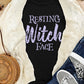 Black Witch Casual Letter Print Graphic Tee