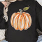 Black Fall Pumpkin Graphic Drop Shoulder Sweatshirt