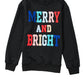 Black Merry And Bright Cable Knit Pullover Sweatshirt