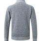 Men Knitted Sweater Jacket Slim Fit Stand Collar Thick Warm Cardigan Coats