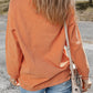 Orange Crinkle Ribbed PUMPKIN Spice Graphic Crewneck Sweatshirt