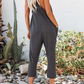 Solid Color V-Neck Pocket Jumpsuit HN4HHH66KN