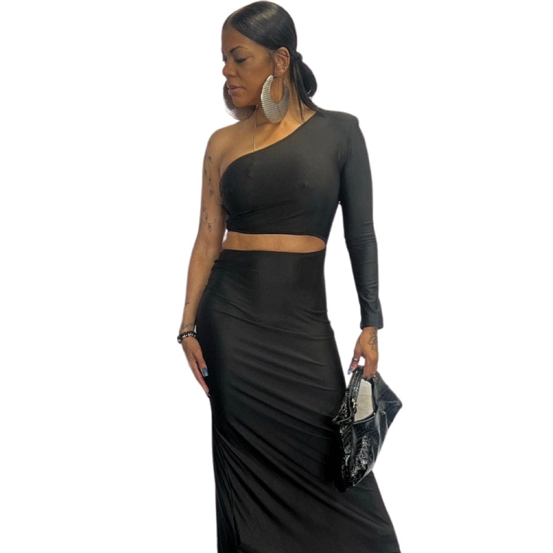 Women Long Black Elegant Half Sleeves Dress Aliexpress