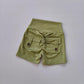Women High Waist Hip Seamless Fitness Shorts with PocketsTight Sports 0 Alpha C Apparel green / S