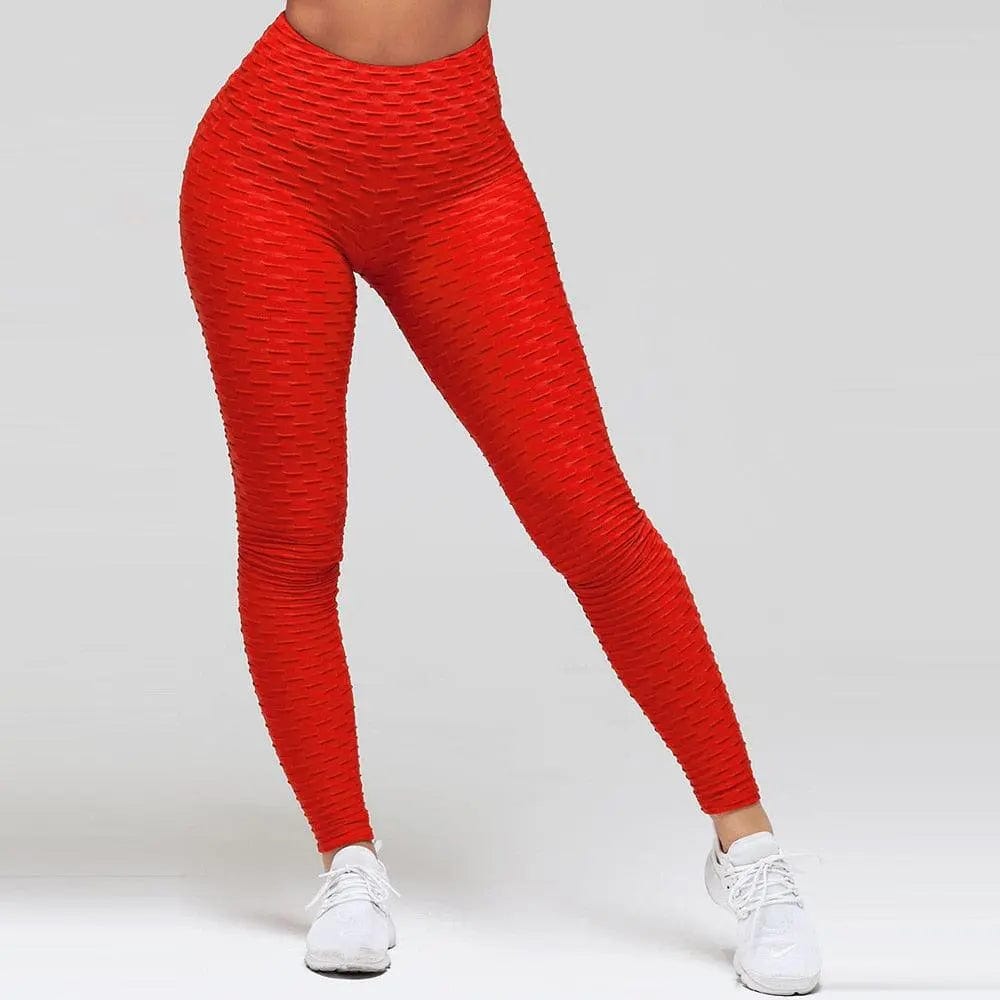 Women Fitness Leggings High Waist Workout Leggins Mujer Push Up Fashion Solid Jeggings Women Pants 0 Alpha C Apparel Red / S