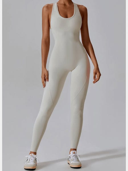 Tight-fitting One-piece Aerial Yoga Suit HW5PYKFE9L Active Jumpsuits Alpha C Apparel 10/M / Apricot Cream