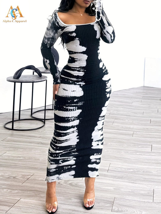 Alpha C Apparel Women Long Sleeve Pencil Dress Alpha C Apparel