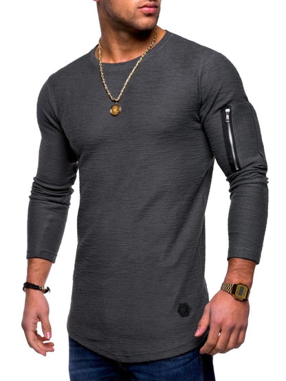Alpha C Top Slim Lg onSleeve Model T Shirts Alpha C Apparel