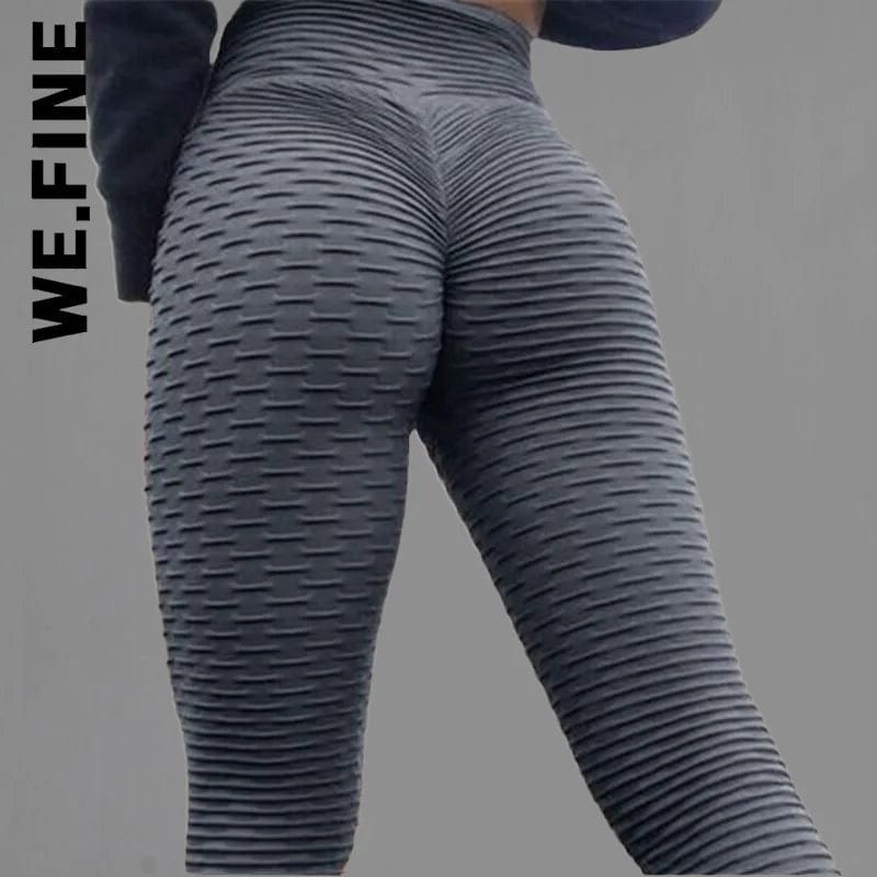 We.Fine Women Leggings Fashion High Waist Gym Tights Women's Leggings Seamless Bubble Female Clothing Sporty Leggings Woman Alpha C Apparel Carbon Black / XS