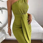 Flattering One Shoulder Dress - Perfect for Spring & Summer casual dress Alpha C Apparel