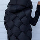 White Quilted Zipper Front Thermal Hooded Vest Coat Coats Alpha C Apparel