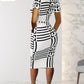 Stylish Geo Print Bodycon Dress - Comfortable & Chic for Spring/Summer! dress Alpha C Apparel