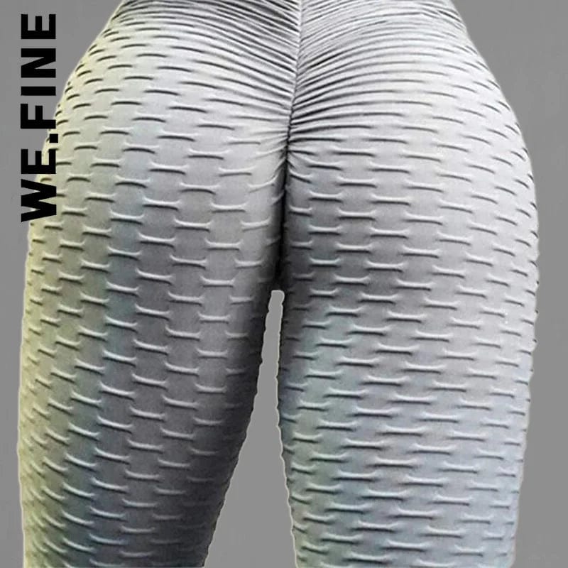 We.Fine Women Leggings Fashion High Waist Gym Tights Women's Leggings Seamless Bubble Female Clothing Sporty Leggings Woman Alpha C Apparel Gray / XS