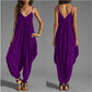 Women Spaghetti Strap Harem Jumpsuit jumpsuit Alpha C Apparel L / PURPLE