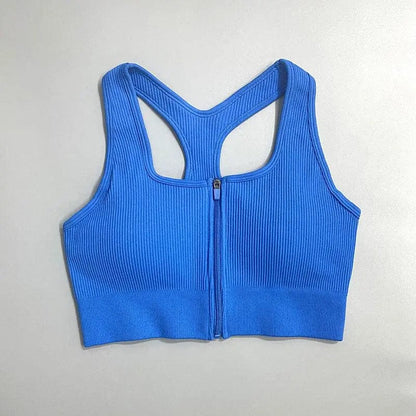Women Seamless fitness yoga set long sleeve yoga shorts set summer yoga clothing workout suit 2 piece Alpha C Apparel L / Blue-bra