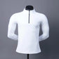 High Quality Active Wear Quarter Zip Running Men's T-shirts Alpha C Apparel L / White