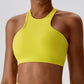 Women Breathable Yoga Bra Running Vest Gym Wear Women Sports Bra Top Underwear Sport Tops Push Up Fitness Yoga Bra Alpha C Apparel Lemon yellow / China / S