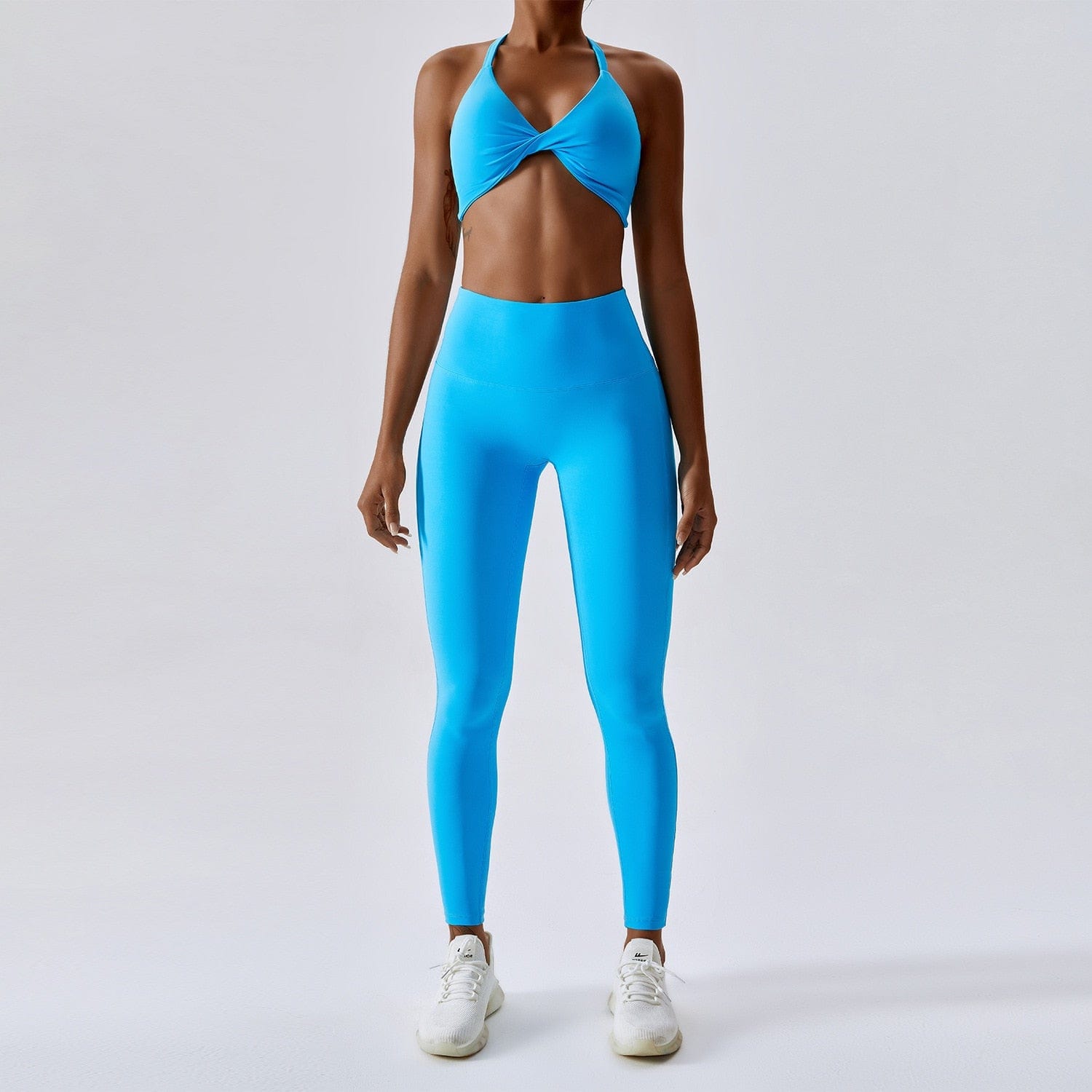 Yoga Set Women's Tracksuit Fitness Sports Set Workout Clothes For Women Gym Set Women Outfits Sports Bra Yoga Pants Yoga Suit Alpha C Apparel M / Peacock Blue Set-2 / China