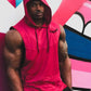 Men Sleeveless Sport Fitness Gym T-Shirt Alpha C Apparel M / Red