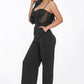 Mesh Insert Cup Wide Leg Jumpsuit Alpha C Apparel