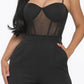 Mesh Insert Cup Wide Leg Jumpsuit Alpha C Apparel