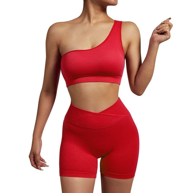 Sport Outfit Sports Sets Fitness Suit for Gym Wear Workout Clothes Gym Clothing Sportswear Sport Outfit Seamless Yoga Set Alpha C Apparel SSWD003RE / S