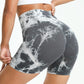 Tie Dye Women Athleisure Shorts Seamless High Waist Leggings Alpha C Apparel