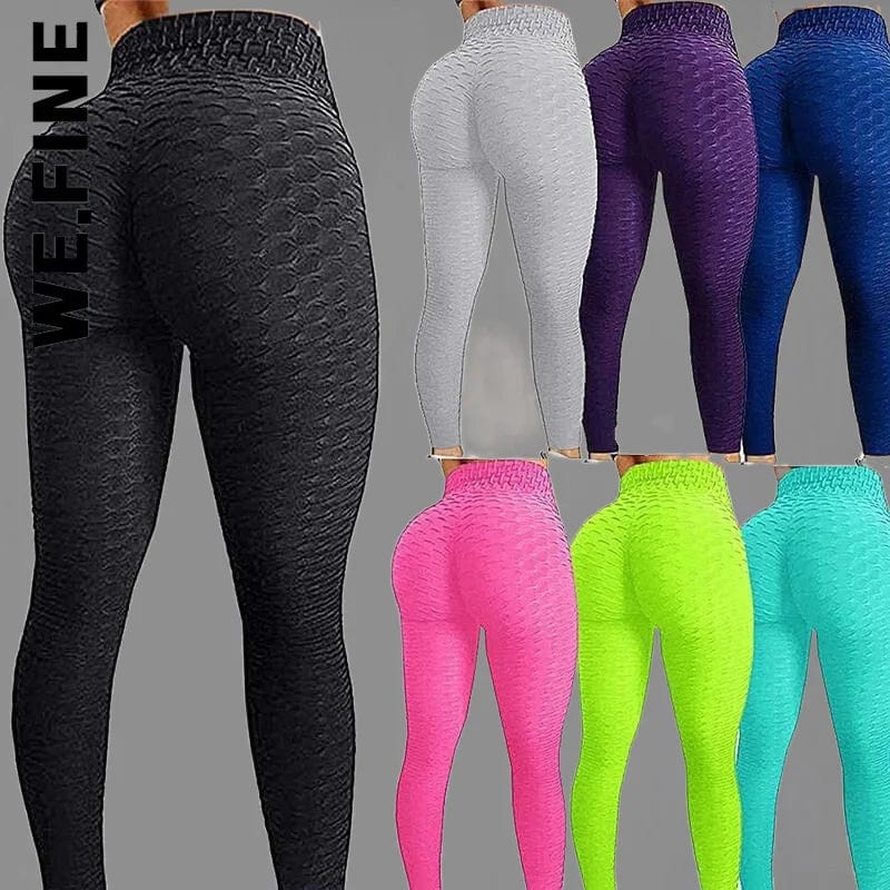 We.Fine Women Leggings Fashion High Waist Gym Tights Women's Leggings Seamless Bubble Female Clothing Sporty Leggings Woman Alpha C Apparel