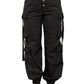 High Waist Jogger Pants - Alpha C Apparel, Solid Flap Pockets, Casual Spring/Fall women apparel Alpha C Apparel