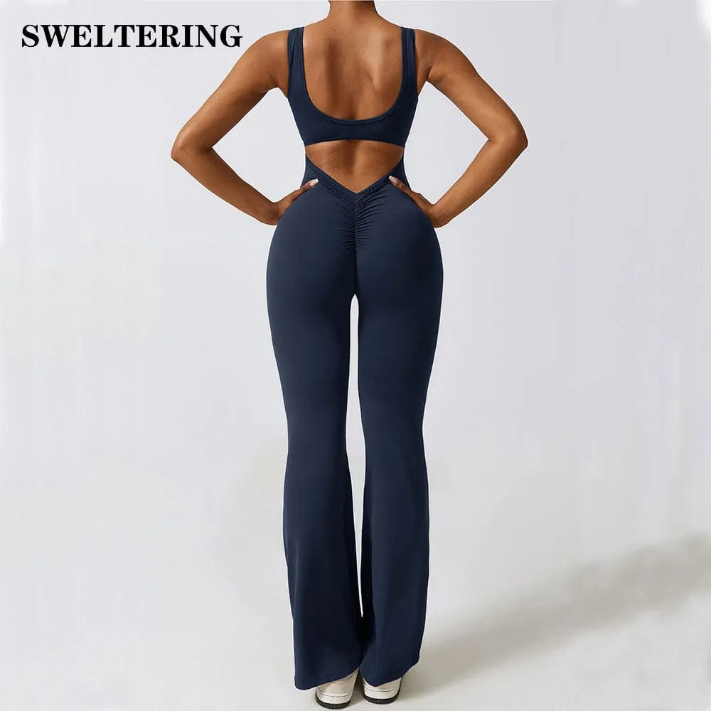 Women Jumpsuits One-Piece Yoga Suit Dance Belly Tightening Fitness Workout Set Stretch Bodysuit Gym Clothes Push Up Sportswear Alpha C Apparel