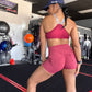 Women Seamless Yoga Set Gym Clothing 2 Piece Outfit High Waist Cycling Gym Clothing Alpha C Apparel