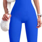 YIOIOIO Women Workout Seamless Jumpsuit Yoga Ribbed Bodycon One Piece Spaghetti Strap Leggings Romper   ] Back to results Amazon Small / 06blue