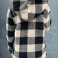 Double Take Full Size Plaid Long Sleeve Hooded Coat