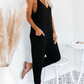 Solid Color V-Neck Pocket Jumpsuit HN4HHH66KN