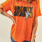 Orange SPOOKY SEASON Sequin Ghost Graphic Tee