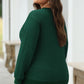 Blackish Green Merry And Bright Cable Knit Pullover Sweatshirt