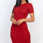 Ribbed Bodycon Midi Dress CCWHOLESALECLOTHING