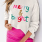 White Merry & Bright Round Neck Casual Sweater