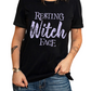 Black Witch Casual Letter Print Graphic Tee